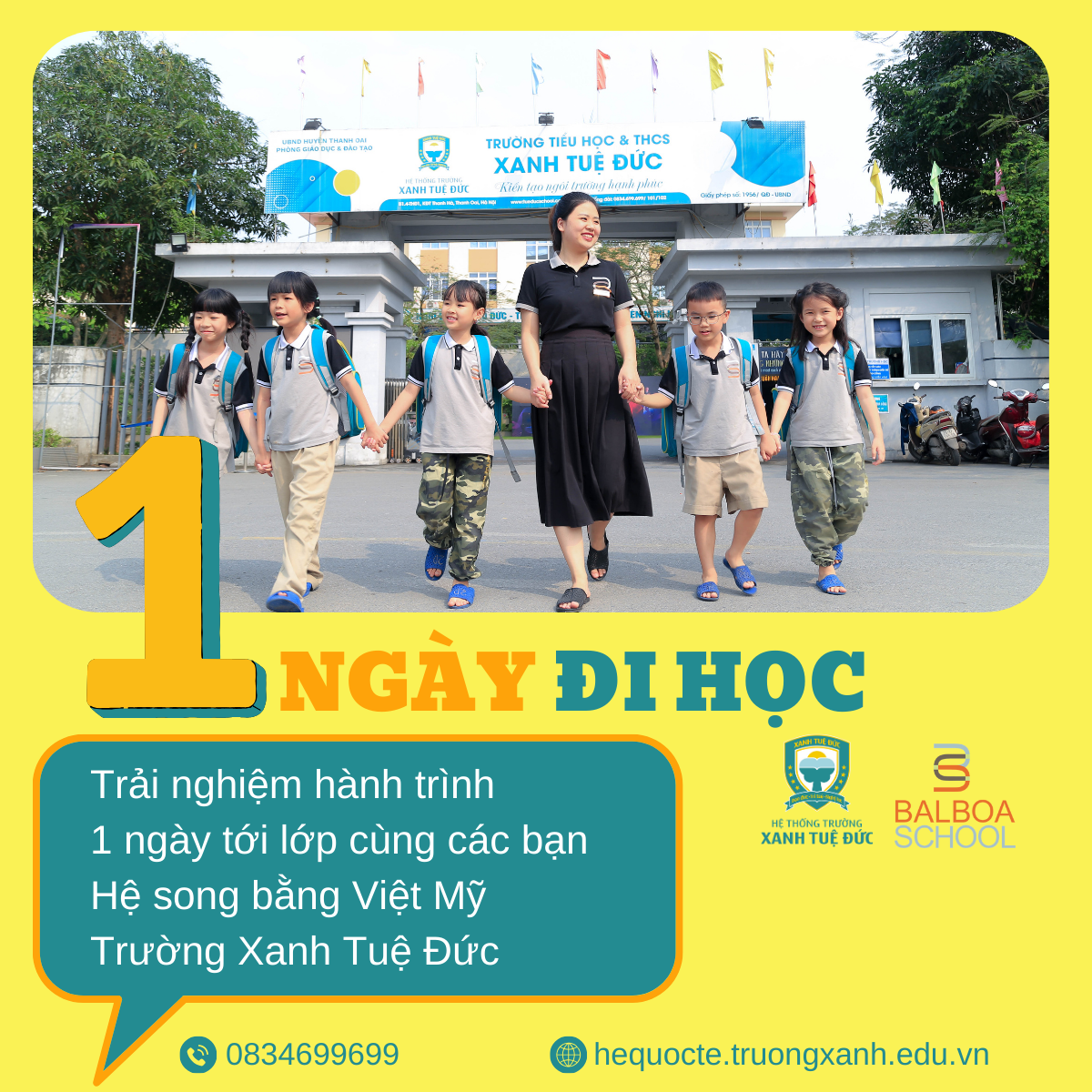 HÀNH TRÌNH MỘT NGÀY HỌC TẬP CỦA HỌC SINH HỆ SONG BẰNG VIỆT - MỸ